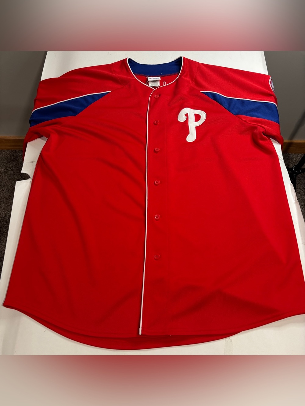 Roy Halladay Philadelphia Phillies Red Vintage Majestic Jersey Adult XL